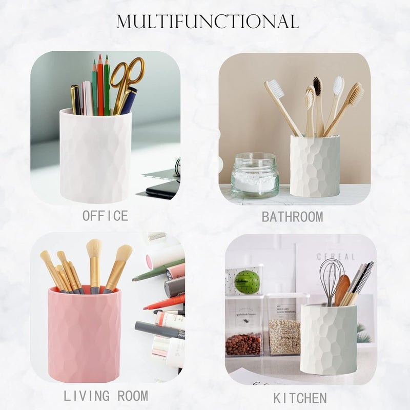 minimaliving Pen Holder,Nordic Style Silicone Waterproof Pencil Holder for Desk Simple&Modern Minimalist Makeup Organizer Multifunctional Office Supplies for Home,Kids and School (White) - Image 4